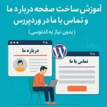 آموزش ساخت صفحه درباره و تماس با ما در وردپرس (بدون نیاز به کدنویسی)