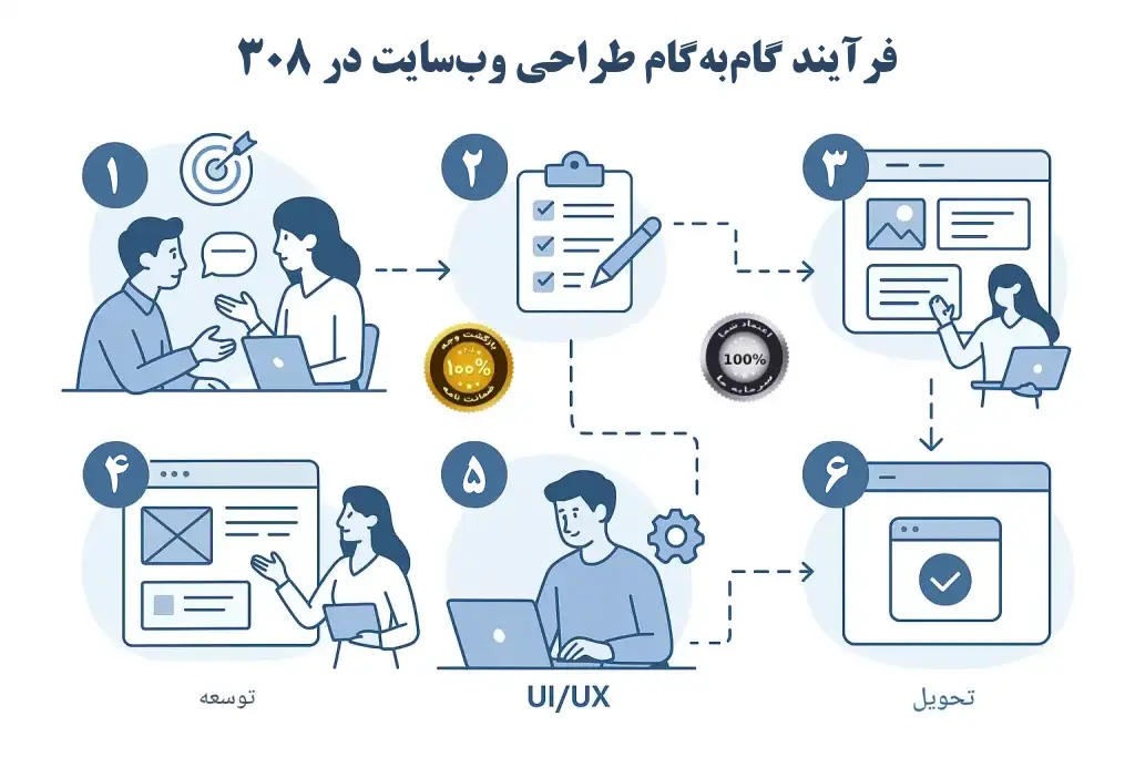 فرآیند گام به گام طراحی وب سایت