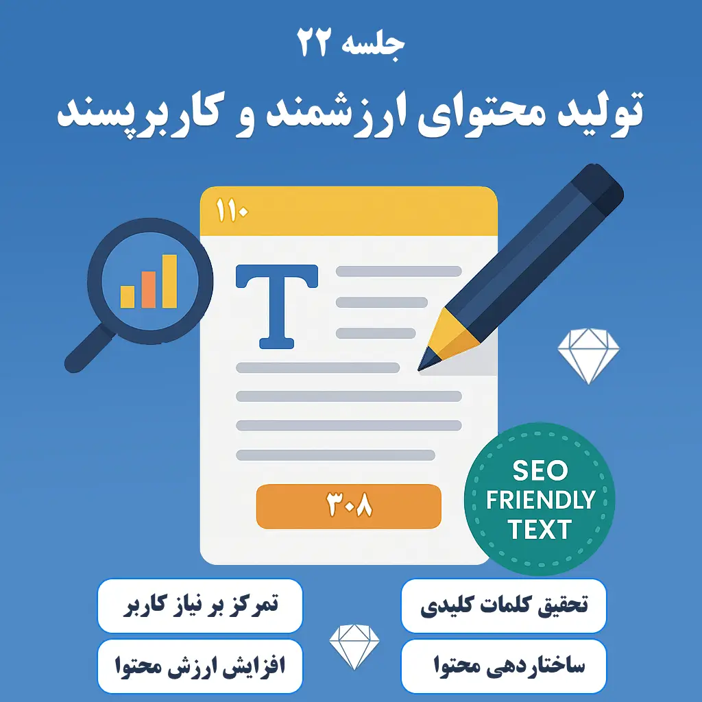 جلسه ۲۲: تولید محتوای ارزشمند و کاربرپسند