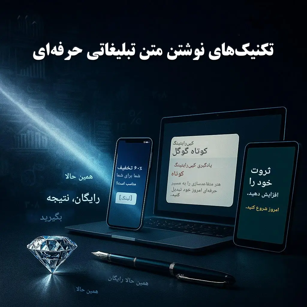 آموزش ۵ تکنیک طلایی نوشتن متن کوتاه تبلیغاتی (سریع و کاربردی)